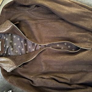 John Varvatos Dark Brown Leather Jacket